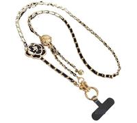 HUWOYG 2pcs Mobile Phone Lanyard Crossbody Round Ball Telescopic Buckle Metal Chain Mobile Phone Lanyard para Teléfono Compatible(Black)