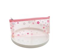 HUWOYG 2Pcs Sakura Pencil Case Transparent Trousses Scolaires Pouch School Supplies Estuche Cute Stationery Back To Pencilcase para Papelería(Pink 3)