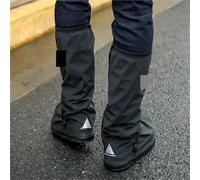 HUWOYG 3 pares de cubiertas for zapatos motocicleta, calzado impermeable for Moto, botas, lluvia, nieve, antideslizantes, for Para Mantener Tus Zapatos(BLACK,L)