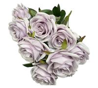 HUWOYG 8Head Artificial Pink Rose Bouquet Flower Wedding Bridal Photography Props Home Garden Decoration Simulation Silk para Bodas(Color4)