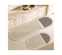 HUWOYG Alfombrilla de Barro diatomea Viento Simple, Absorbente, Secado rápido, Larga, for Cocina, baño, pie Antideslizante, 2 uds para la Cocina(Color5,50x80and40x180cm)