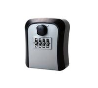 HUWOYG Caja de Almacenamiento Secreta for Llaves Pared, Organizador con combinación 4 dígitos, Cerradura contraseña Seguridad, sin desbloqueo Llave para Colgar(Grey)