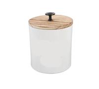 HUWOYG Dispensador de caja almacenamiento for lavavajillas, lavandería con cubierta, soporte cápsulas madera Para el cuarto de lavado(White)