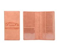 HUWOYG Estuche de Cuero for la matrícula del Coche, Funda for el Seguro carnet Conducir, Bolsa for Guardar Licencia, Tarjetero for Tarjetas crédito para Pasaporte(Pink)