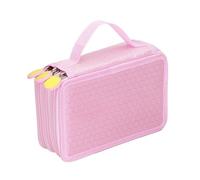 HUWOYG Estuche Escolar Bonito for lápices for niñas y niños, Estuche Grande for con Tres Cremalleras 52 Ranuras, Caja for bolígrafos, Kit de Cartuchos papelería para Adultos(Pink)