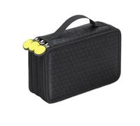 HUWOYG Estuche Escolar Bonito for lápices for niñas y niños, Estuche Grande for con Tres Cremalleras 52 Ranuras, Caja for bolígrafos, Kit de Cartuchos papelería para Adultos(Black)