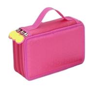 HUWOYG Estuche Escolar Bonito for lápices for niñas y niños, Estuche Grande for con Tres Cremalleras 52 Ranuras, Caja for bolígrafos, Kit de Cartuchos papelería para Adultos(Dark Pink)
