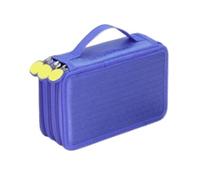 HUWOYG Estuche Escolar Bonito for lápices for niñas y niños, Estuche Grande for con Tres Cremalleras 52 Ranuras, Caja for bolígrafos, Kit de Cartuchos papelería para Adultos(Blue)