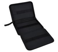 HUWOYG Estuche for lápices Plegable, Cortina for bolígrafos, Color Negro, Inserto de lápiz Color, Bolsa for Pintura Profesional, papelería for Estudiantes para Adultos(72 Holes)