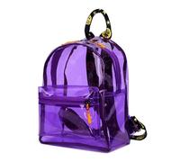 HUWOYG Mochila transparente for mujer, mini mochila transparente, bonita mochila de viaje, mochila escolar, mochila for estudiantes for niñas y niños. Para Trabajo(Purple)