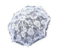 HUWOYG Paraguas de encaje elegantes for mujer, 2 uds., accesorios decoración boda ahuecados, patrones florales, Mini paraguas nupcial Para bodas(Color1)