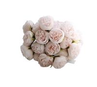 HUWOYG Peony Artificial Flowers Silk Bouquet Roses Fake Flower For Table Vase Arrange Home Wedding Decoration para Bodas(Color2)