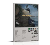HUWYREWQRH My Turn Lil Baby - Póster estético de pared para decoración de pared, lienzo vintage, póster decorativo para sala de estar, dormitorio, 20 x 30 cm, estilo marco