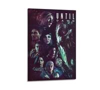 HUWYREWQRH Póster estético de película "Until Dawn" para decoración de pared, lienzo vintage, pintura decorativa para sala de estar, dormitorio, 20 x 30 cm, estilo marco