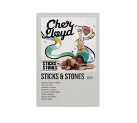 HUWYREWQRH Póster estético de Sticks & Stones para decoración de pared, lienzo vintage, pintura decorativa para sala de estar, dormitorio, 40 x 60 cm, estilo sin marco