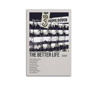 HUWYREWQRH Póster estético de The Better Life by 3 Doors Down para decoración de pared, lienzo vintage, pintura decorativa para sala de estar, dormitorio, 20 x 30 cm, estilo sin marco