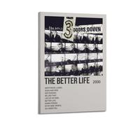 HUWYREWQRH Póster estético de The Better Life by 3 Doors Down para decoración de pared, lienzo vintage, pintura decorativa para sala de estar, dormitorio, 50 x 75 cm, estilo marco