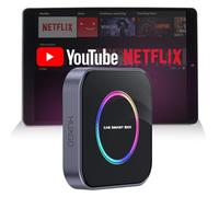 HUXGO® Adaptador carplay inalambrico 3 en 1 Android Auto | ai Box Android 13 Integrado con Youtube Netflix | Auto Dongle USB C/A para Coche, Integrado 8 GB + 128 GB