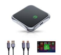 HUXGO® Adaptador CarPlay inalambrico Compatible con iPhone 6 y posteriores | Convierte Apple CarPlay con Cable en inalámbrico para más de 800 Modelos de automóviles a Partir del año 2015