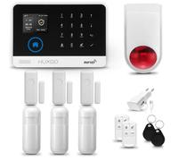HUXGO® HXA003 Alarma casa con Sirena Exterior WiFi + gsm | Kit Alarma casa inalámbrico con 3X sensores PIR de Movimiento, 3X sensores de Puerta/Ventana | Aplicación Tuya con Aviso al móvil