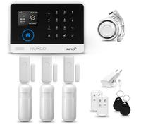 HUXGO® HXA003 Alarma casa con Sirena WiFi + gsm 4G | Kit Alarma casa con 3X sensores PIR de Movimiento, 3X sensores de Puerta/Ventana | Tuya App.con Aviso a movil