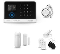 HUXGO® HXA003 Sistema de Alarma para casa WiFi + gsm con Sirena | Alarma hogar Kit con 1x sensores PIR de Movimiento, 1x Sensor de Puerta/Ventana | Control Desde el teléfono