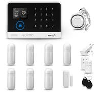 HUXGO® HXA003 Sistema de Alarma para casa WiFi + gsm con Sirena | Alarma hogar Kit con 7X sensores PIR de Movimiento, 1x Sensor de Puerta/Ventana | Control Desde el teléfono