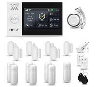 HUXGO® HXA007 Alarma casa con Sirena WiFi + gsm 4G | Kit Alarma casa con 7X sensores PIR de Movimiento, 7X sensores de Puerta/Ventana | Tuya App. con Aviso a movil