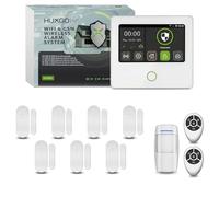 HUXGO® HXA502 Alarma casa inalámbrica WiFi + gsm 4G con Sirena integrada | Kit Alarma hogar con 1x Sensor de Movimiento y 7X sensores Puerta/Ventana | Notificaciones por SMS y aplicación