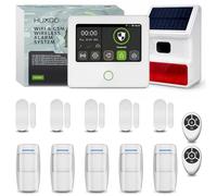 HUXGO® HXA502 Kit Alarma hogar inalámbrica WiFi + gsm 4G con Sirena Solar | Sistema de Seguridad para casa con 5X sensores PIR y 5X sensores Puerta/Ventana | Compatible Tuya, menú en Español