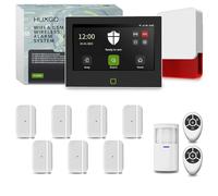 HUXGO® HXA700 Alarma casa WiFi + gsm 4G con Sirena Exterior inalámbrica | Kit Alarma hogar con 1x Sensor Movimiento y 7X sensores Puerta/Ventana | Aviso al móvil