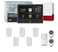 HUXGO® HXA700 Alarma casa WiFi + gsm 4G con Sirena Exterior inalámbrica | Kit Alarma hogar con 1x Sensor Movimiento y 5X sensores Puerta/Ventana | Aviso al móvil