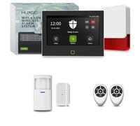 HUXGO® HXA700 Kit Alarma casa WiFi + gsm 4G con Sirena Exterior inalámbrica | Sistema Seguridad hogar con 1x sensores PIR y 1x sensores Puerta/Ventana | App Tuya, menú en Español