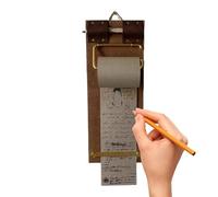 Huxibai Cuaderno con bloc de notas | Soporte para rollos de hojas - Tabla colgante vintage decorativa para mensajes adecuados a listas de actividades para adultos