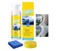Huxibai Regenerador para acabados | Limpiador de espuma interior de coche con paño y esponja, accesorios de limpieza para asientos de , tapicería, puertas y salpicaderos