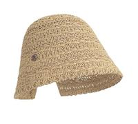 Huxibai Sombreros de Paja de Cubo para Mujer | Sombreros de Paja Playa para Mujeres,Transpirable Protección Solar Casual para Viaje Senderismo Al Aire Libre, beige, L