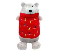Huxley & Kent Juguete para perros | Deck The Bear (pequeño) | Juguete de peluche para perros con chirriador | Divertido juguete para perros | Divertido, duradero y seguro | Juguetes chirriantes para