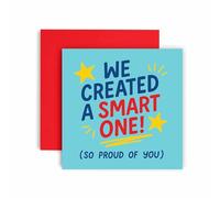 Huxters Tarjeta de felicitación de examen con texto en inglés "You pass Your Exams Well Done Cards We created a smart one - (Created)