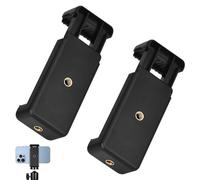 Huybaa 2 Piezas Soporte Adaptador para Teléfono Móvil con 1/4" Agujero de Tornillo - Utilizado en Trípode/Selfie Palo para Fotografía iPhone/Samsung/Nexus Monopod Selfie Stick