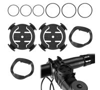 Huybaa 2 Piezas Soporte para GPS de Bicicleta, Montura para Manillar con Correa, Compatible con Edge 200/500/520/800 y iGPSPORT iGS50/618 (ABS, 22-40mm)