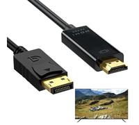 Huybaa 4K cable displayport a hdm1,uni-direccional DisplayPort a HDM1 cable,para xiaomi,Lenovo, HP, ASUS, Dell y otras marcas (1M),para monitor, proyector, portátil, PC, AMD, TV