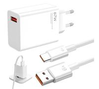 Huybaa 67W Cargador USB C Carga Rápida Original Compatible con Xiaomi 14 13T 12 Pro, Redmi Note 13 12 11, Poco X6 X5 Pro - Incluye Cable USB C 6A 2M