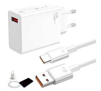 Huybaa 90W Cargador Rápido Original para Xiaomi Poco X7 Pro, Cargador Turbo 6A USB C 1M para Redmi Note 14 Pro 5G, Xiaomi 13 Ultra, 14T