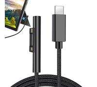 Huybaa Cable USB-C magnético de 1,5 m con Cabezal en Forma de L, Carga rápida PD de 65 W, 15 V/3 A, Compatible con Surface Pro 3-6/7, Laptop 1-2, Book 1-2, Go/Studio, Surface 3 (PVC)