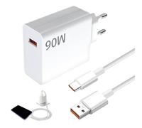 Huybaa Cargador rápido de 90 W con Cable USB-C de 1 m para Xiaomi 15, 14, 13 Ultra, Poco F6, X7, F7 Pro, Redmi 14C, 13C, Note 14, 13, 12S, 11S, 10, 9 Pro