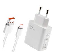 Huybaa Cargador xiaomi 120w, Cargador rápido 120W Turbo con 6A 1m USB C Cable, para Xiaomi 14 13 12 xiaomi Poco F7 Ultra F6 Redmi Turbo 4 3 Note 14 13 12 11 Pro etc