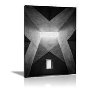 HUYEEI Cuadro en lienzo en blanco y negro Cielo Geométrico Modernos Para Pared Sobre Póster, Cuadro Decorativo Para Dormitorio Salón Entrada Cocina（En blanco y negro-20x30cm Enmarcado