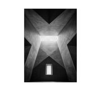 HUYEEI Cuadro en lienzo en blanco y negro Cielo Geométrico Modernos Para Pared Sobre Póster, Cuadro Decorativo Para Dormitorio Salón Entrada Cocina（En blanco y negro-20x30cm Sin marco