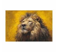 HUYEEI Cuadro En Lienzo Leones sumidos en sus pensamientos Carteles de animales e impresiones Mural Cuadros para pared, Adecuado para sala de estar, dormitorio, etc.（marrón114-40x60cm Sin marco