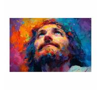 HUYEEI Cuadro vintage de Jesús para pared Contemplando esta pintura Cuadro Moderno en Lienzo, para decoración de salón,dormitorio,comedor y oficina（multicolores115-40x60cm Sin marco